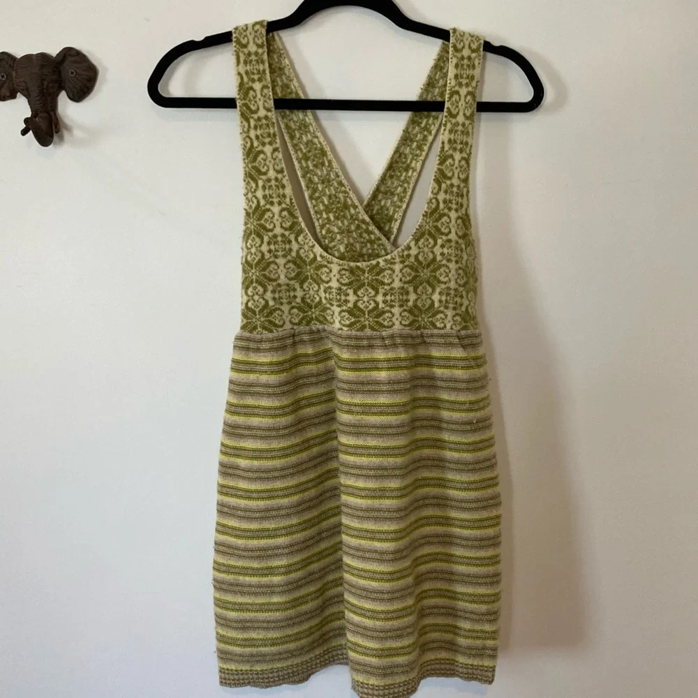 Free People Knitted Green tank top dress - Picture 1 of 4